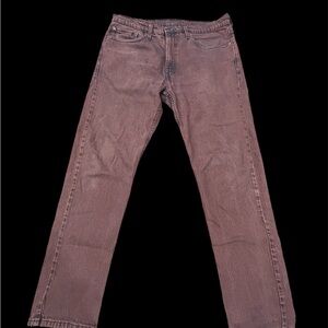 Levi's 502 Men's Maroon‎ Over-Dyed Straight Jeans 36/32 Excellent Condition Y2K